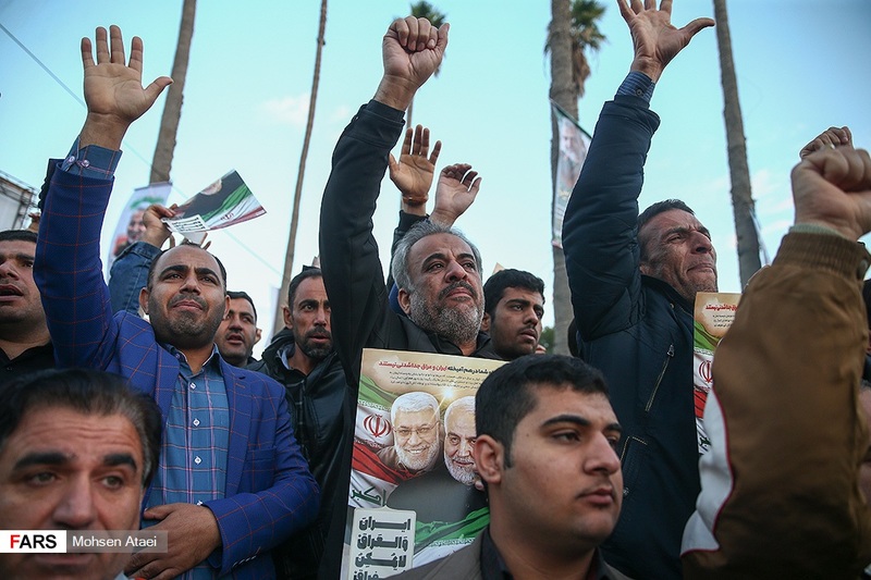 تشییع باشکوه پیکر مطهر شهید حاج قاسم سلیمانی در اهواز