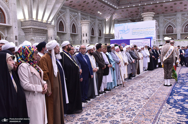 تجدید میثاق مهمانان سی و نهمین اجلاس وحدت اسلامی با آرمان‌های امام خمینی(س) -1