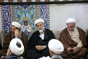 عزاداری در بیوت مراجع عظام تقلید و علما در سالروز شهادت حضرت فاطمه(س)