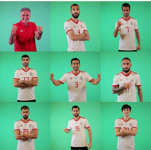 فوتو شات بازیکنان تیم ملی و کی روش با مشت های گره کرده + عکس