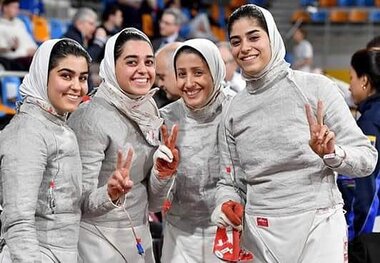دختران سابریست ایران چهاردهم جهان شدند
