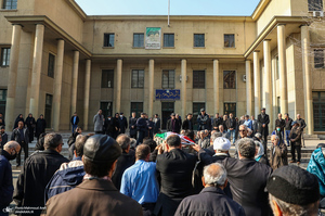 مراسم تشییع پیکر رضا رئیس طوسی استاد دانشکده حقوق و علوم سیاسی دانشگاه تهران