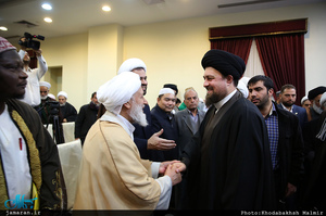 حاشیه دیدار جمعی از میهمانان کنفرانس وحدت اسلامی با سید حسن خمینی