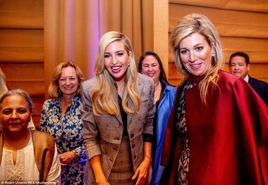 عکس/ حضور ملکه هلند و دختر ترامپ در نشست زنان