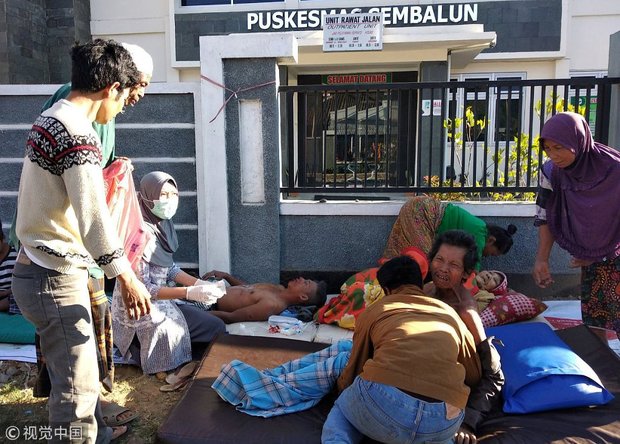 زلزله ای قوی جزیره توریستی اندونزی را لرزاند/ 50 کشته و زخمی+ تصاویر