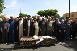 مراسم تشییع آیت الله شیخ ضیالدین نجفی تهرانی