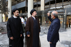 بازدید سید حسن خمینی از ساختمان شیشه ای صداوسیما