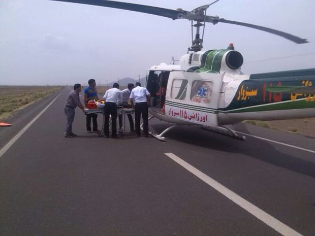 اورژانس هوایی سبزوار جان پنج نفر را نجات داد