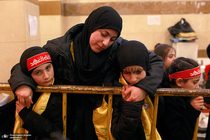 مراسم تشییع شهدای حزب الله در بیروت