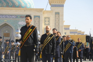 دسته عزاداری خادمین حرم حضرت معصومه (س) در روز شهادت امام رضا (ع)