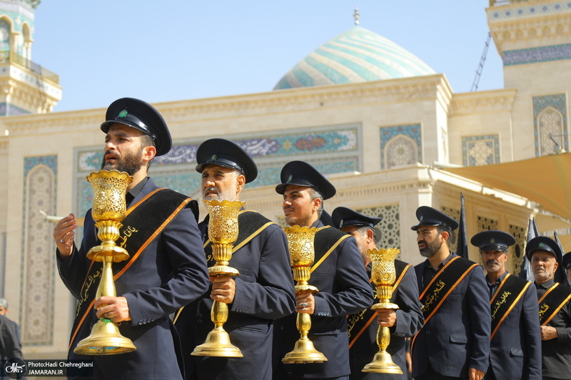 دسته عزاداری خادمین حرم حضرت معصومه (س) در روز شهادت امام رضا (ع)