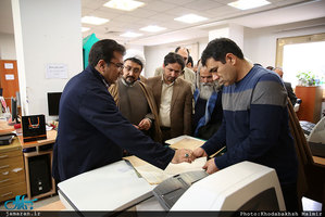 بازدید جمعی از مدیران موسسه تنظیم و نشر آثار امام(س) از مرکز اسناد کتابخانه ملی 